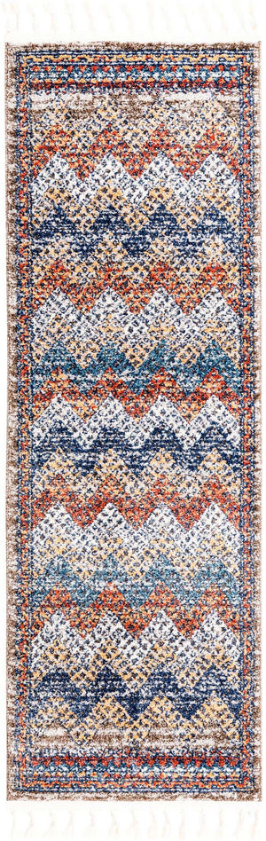 Multicolor 2' x 8' Aramis Runner Area Rug Polypropylene With Cotton Backing Easy Clean Living Room Bedroom Dining Office Carpet for Sale at Rug Engine
