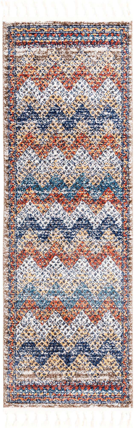 Multicolor 2' x 8' Aramis Runner Area Rug Polypropylene With Cotton Backing Easy Clean Living Room Bedroom Dining Office Carpet for Sale at Rug Engine