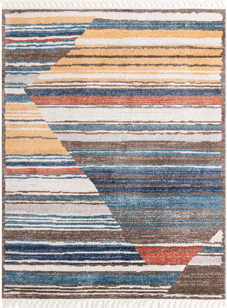 Multicolor 7' 10 x 10' Aramis Rectangle Area Rug Polypropylene With Cotton Backing Easy Clean Living Room Bedroom Dining Office Carpet for Sale at Rug Engine