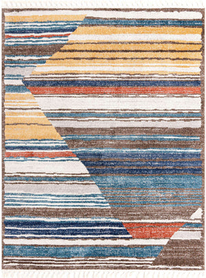 Multicolor 7' 10 x 10' Aramis Rectangle Area Rug Polypropylene With Cotton Backing Easy Clean Living Room Bedroom Dining Office Carpet for Sale at Rug Engine