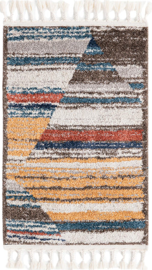 Multicolor 2' x 3' 1 Aramis Rectangle Area Rug Polypropylene With Cotton Backing Easy Clean Living Room Bedroom Dining Office Carpet for Sale at Rug Engine