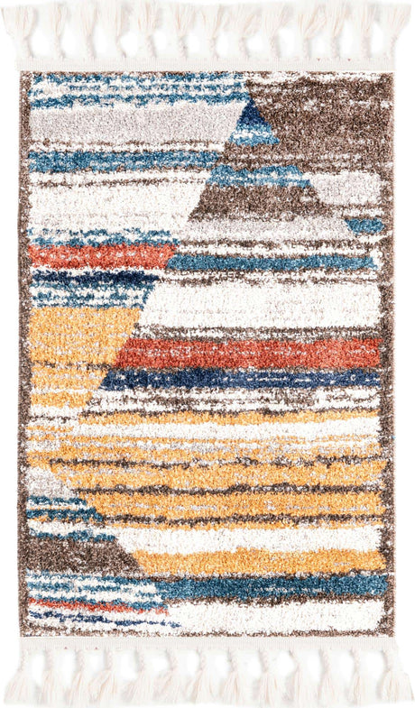 Multicolor 2' x 3' 1 Aramis Rectangle Area Rug Polypropylene With Cotton Backing Easy Clean Living Room Bedroom Dining Office Carpet for Sale at Rug Engine