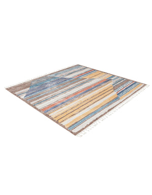 Multicolor 7' 10 x 7' 10 Aramis Square Area Rug Polypropylene With Cotton Backing Easy Clean Living Room Bedroom Dining Office Carpet for Sale at Rug Engine