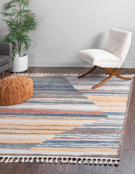 Multicolor 7' 10 x 7' 10 Aramis Square Area Rug Polypropylene With Cotton Backing Easy Clean Living Room Bedroom Dining Office Carpet for Sale at Rug Engine