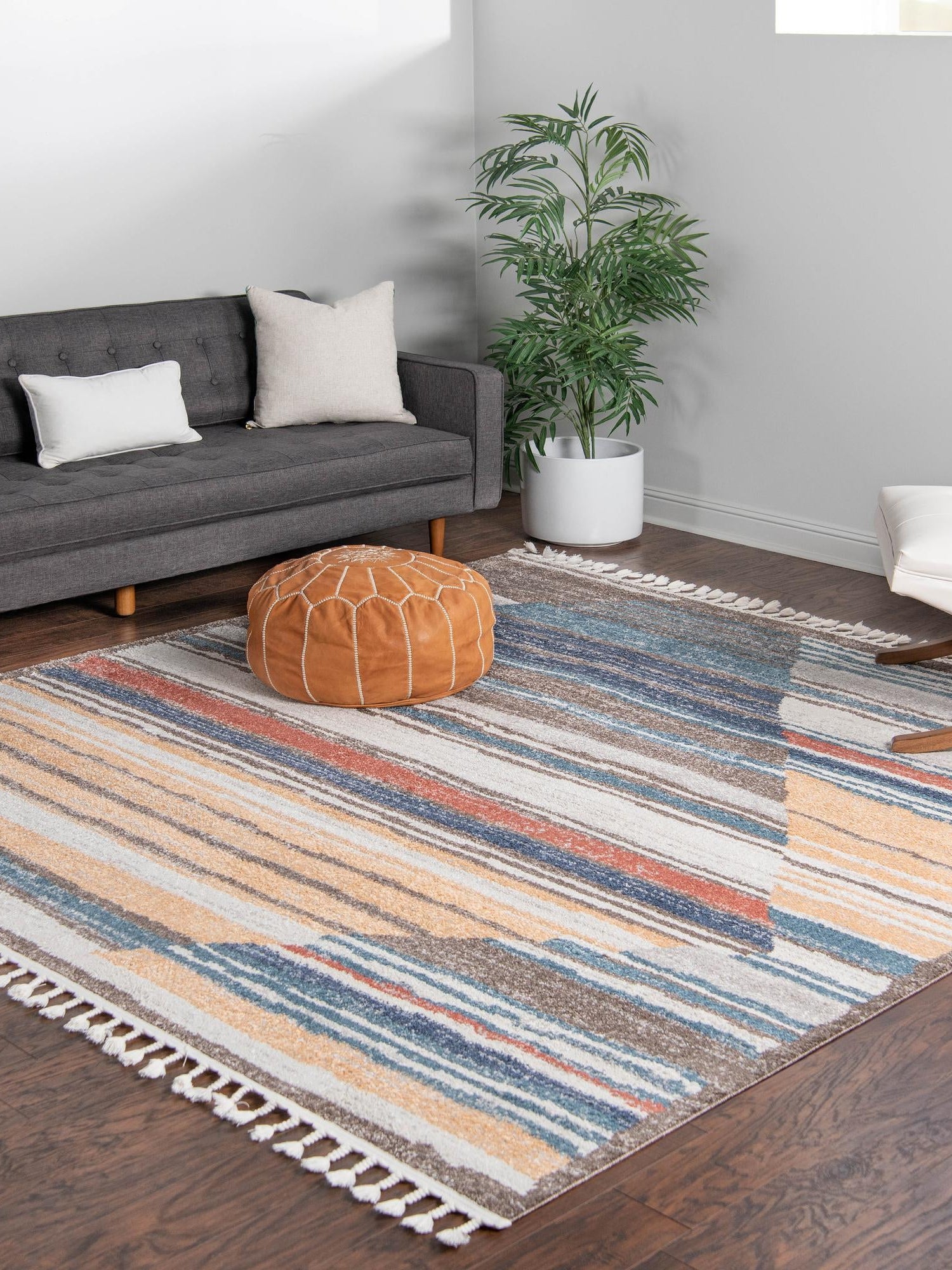 Multicolor 12' x 12' Aramis Square Area Rug Polypropylene With Cotton Backing Easy Clean Living Room Bedroom Dining Office Carpet for Sale at Rug Engine