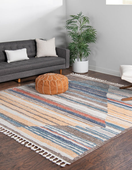 Multicolor 12' x 12' Aramis Square Area Rug Polypropylene With Cotton Backing Easy Clean Living Room Bedroom Dining Office Carpet for Sale at Rug Engine