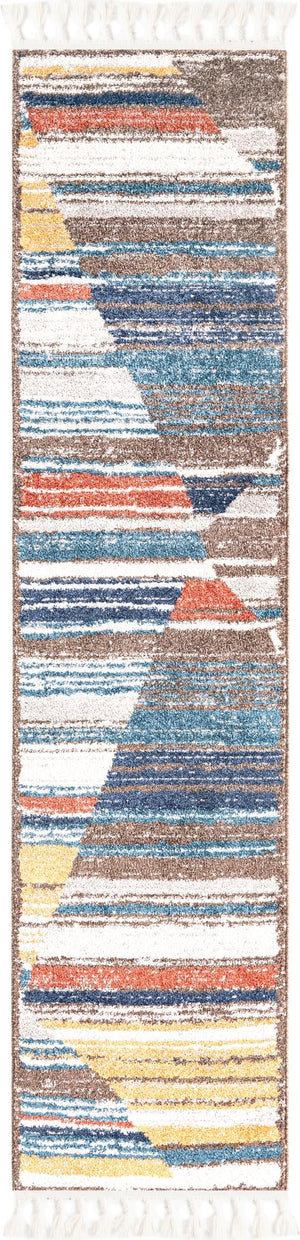Multicolor 2' x 8' Aramis Runner Area Rug Polypropylene With Cotton Backing Easy Clean Living Room Bedroom Dining Office Carpet for Sale at Rug Engine