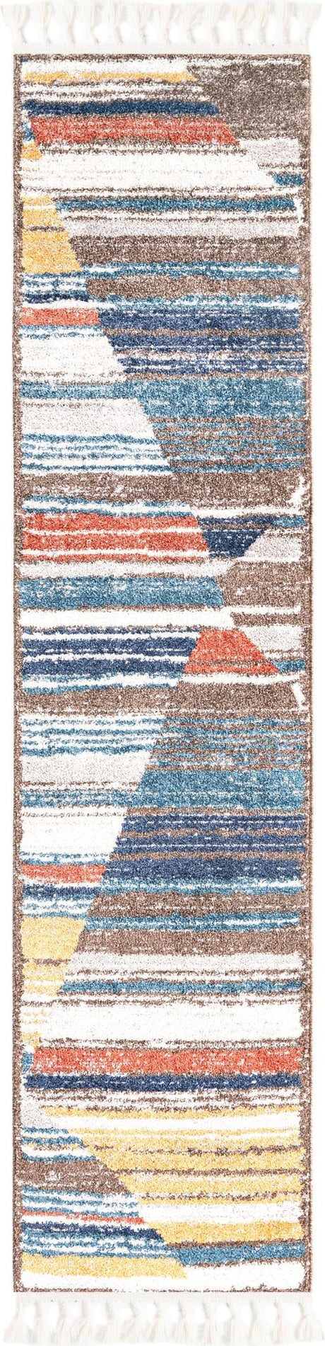 Multicolor 2' x 8' Aramis Runner Area Rug Polypropylene With Cotton Backing Easy Clean Living Room Bedroom Dining Office Carpet for Sale at Rug Engine