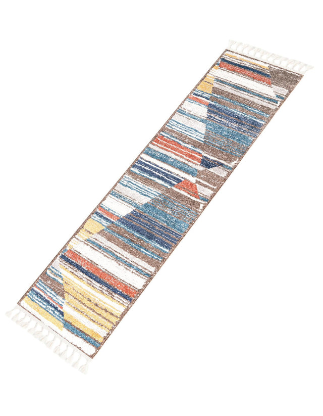 Multicolor 2' x 8' Aramis Runner Area Rug Polypropylene With Cotton Backing Easy Clean Living Room Bedroom Dining Office Carpet for Sale at Rug Engine