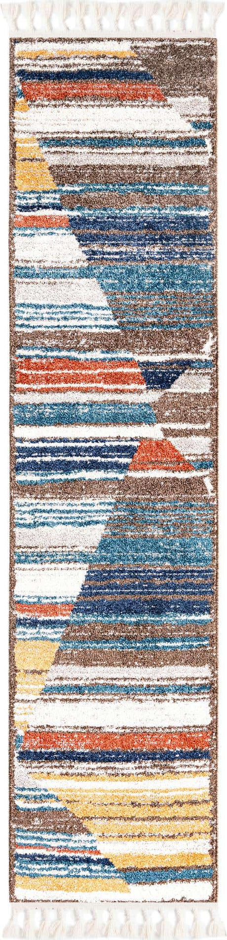 Multicolor 2' x 8' Aramis Runner Area Rug Polypropylene With Cotton Backing Easy Clean Living Room Bedroom Dining Office Carpet for Sale at Rug Engine