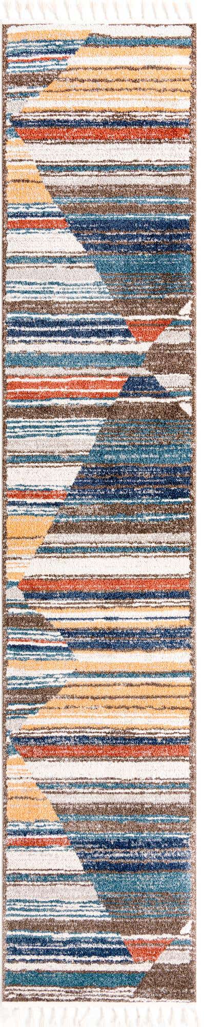 Multicolor 2' 7 x 13' Aramis Runner Area Rug Polypropylene With Cotton Backing Easy Clean Living Room Bedroom Dining Office Carpet for Sale at Rug Engine