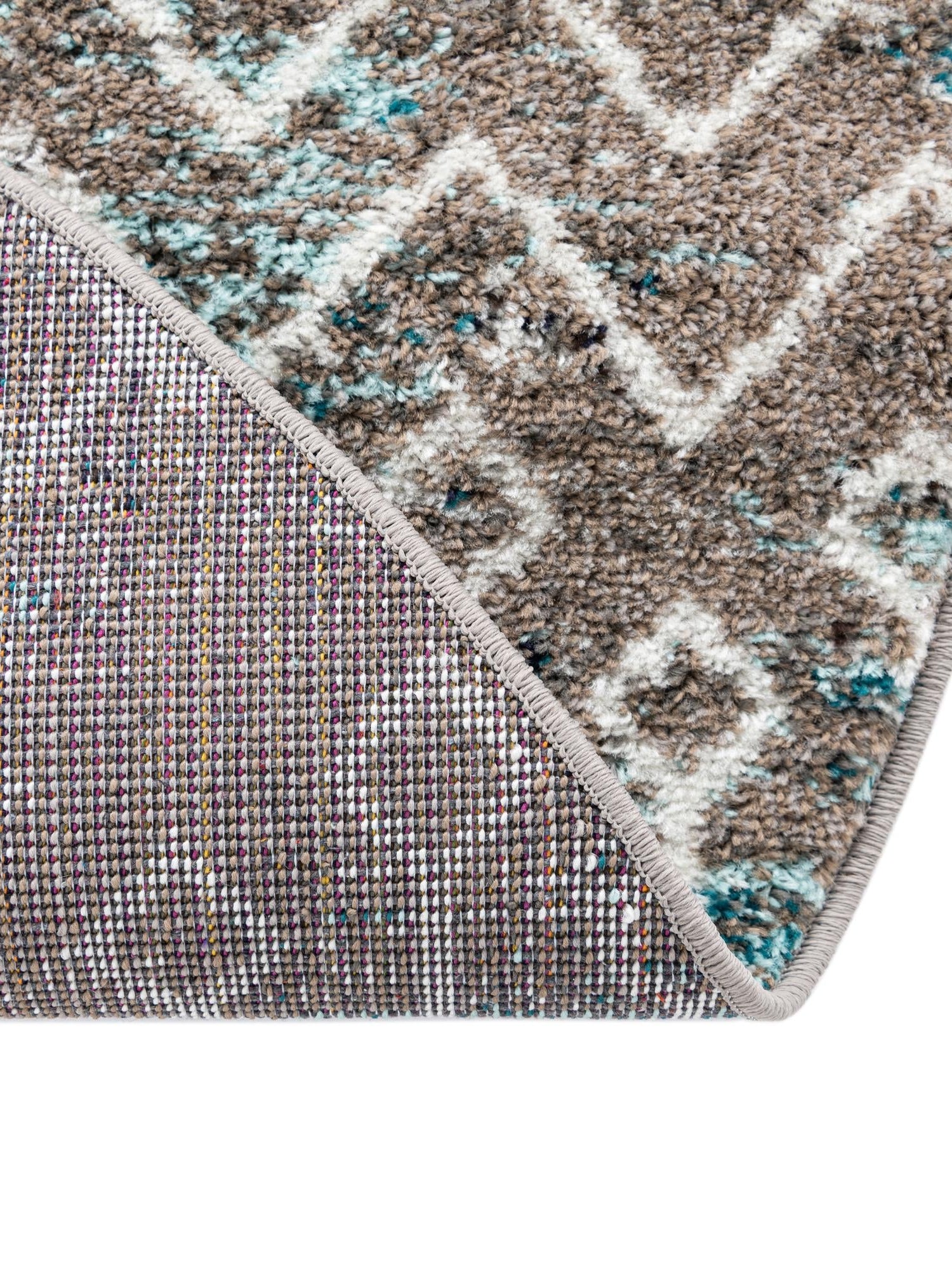 Multicolor Gray Blue 7' 10 x 10' Tribal Trellis Oval Area Rug Geometric Southwestern Inspired Durable Carpet for Home Interior Design for Sale at Rug Engine