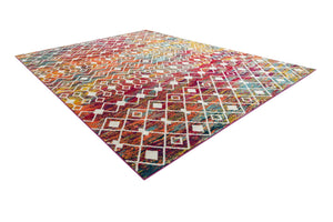 Multicolor 10' 8 x 14' Tribal Trellis Rectangle Area Rug Geometric Southwestern Inspired Durable Carpet for Home Interior Design for Sale at Rug Engine