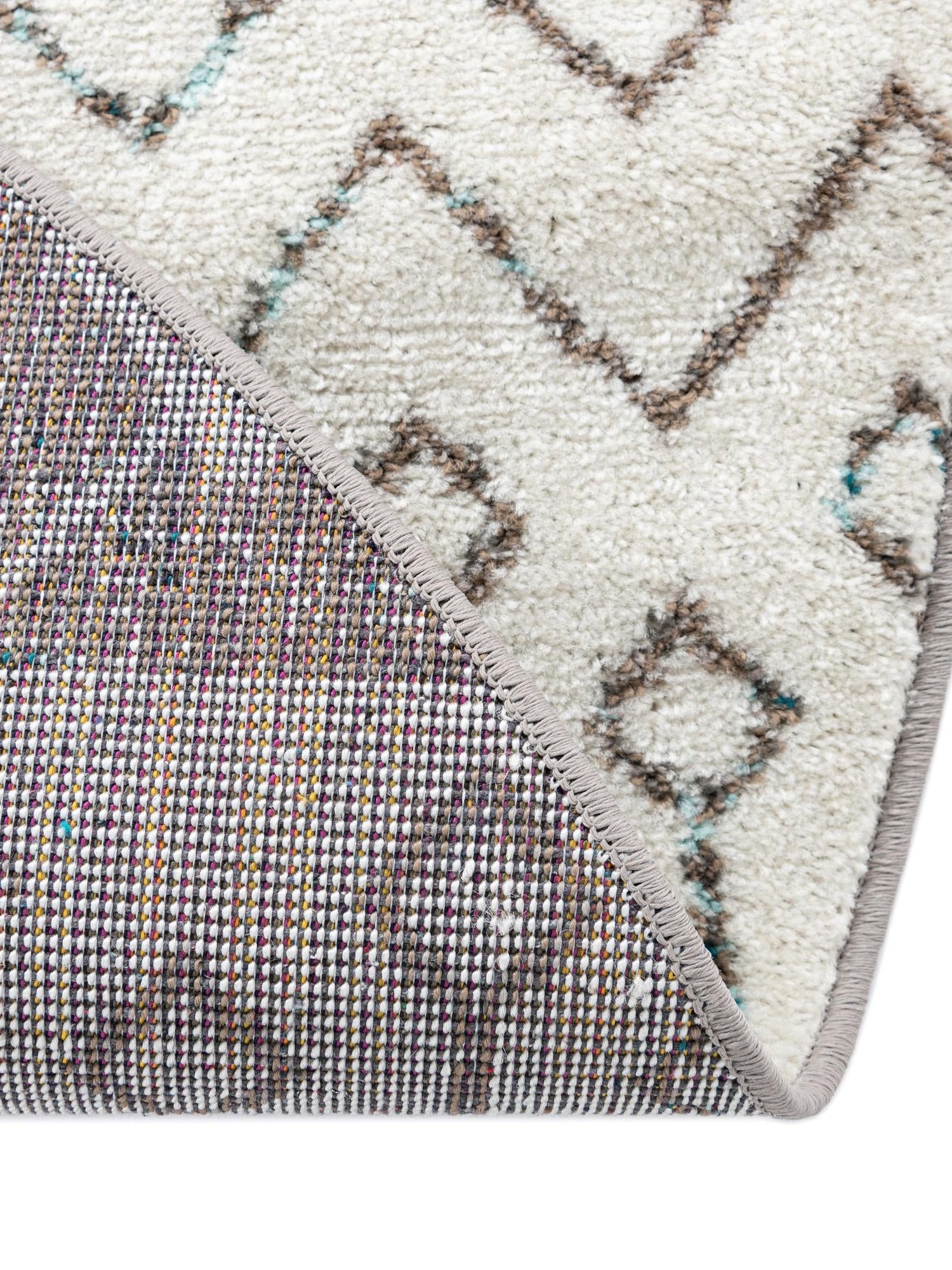 Ivory Gray Blue 4' 1 x 6' 1 Tribal Trellis Oval Area Rug Geometric Southwestern Inspired Durable Carpet for Home Interior Design for Sale at Rug Engine