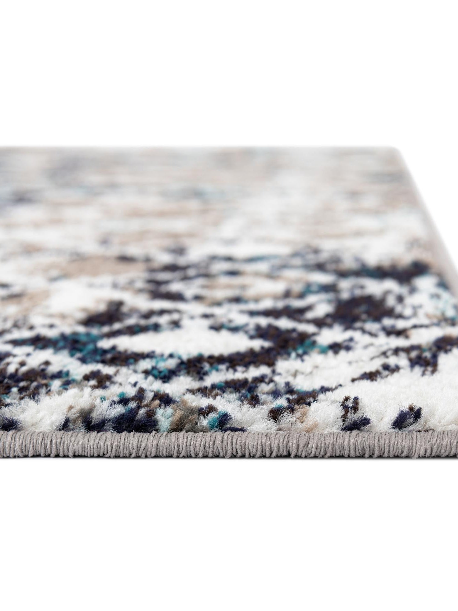 Ivory Gray Blue 6' 1 x 6' 1 Tribal Trellis Square Area Rug Geometric Southwestern Inspired Durable Carpet for Home Interior Design for Sale at Rug Engine