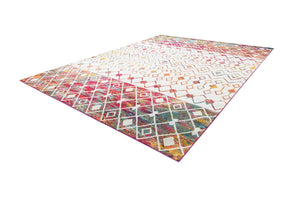 Ivory Multicolor 10' 8 x 14' Tribal Trellis Rectangle Area Rug Geometric Southwestern Inspired Durable Carpet for Home Interior Design for Sale at Rug Engine
