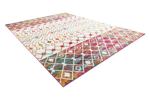 Ivory Multicolor 10' x 13' 1 Tribal Trellis Rectangle Area Rug Geometric Southwestern Inspired Durable Carpet for Home Interior Design for Sale at Rug Engine