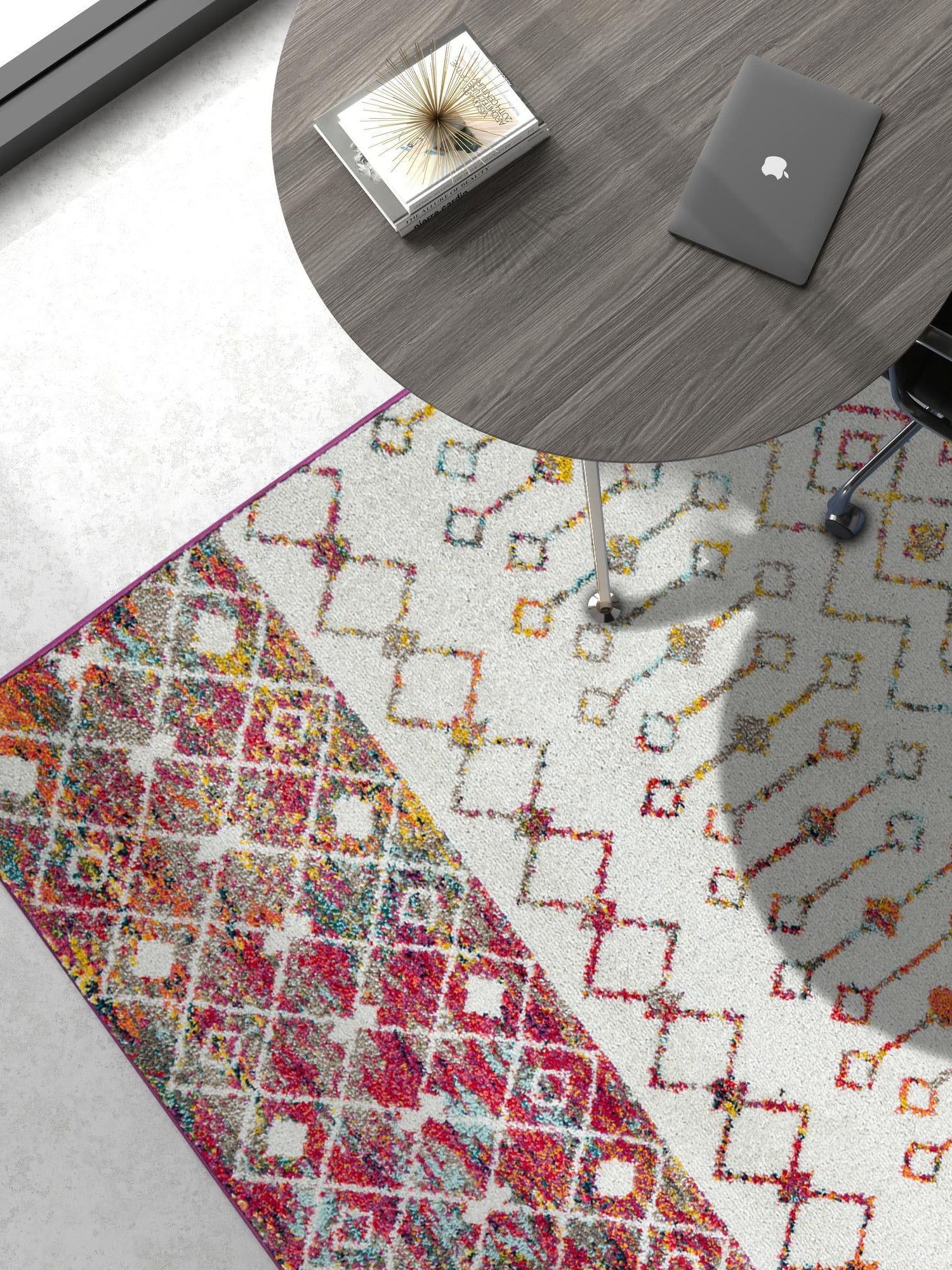 Ivory Multicolor 10' 8 x 14' Tribal Trellis Rectangle Area Rug Geometric Southwestern Inspired Durable Carpet for Home Interior Design for Sale at Rug Engine