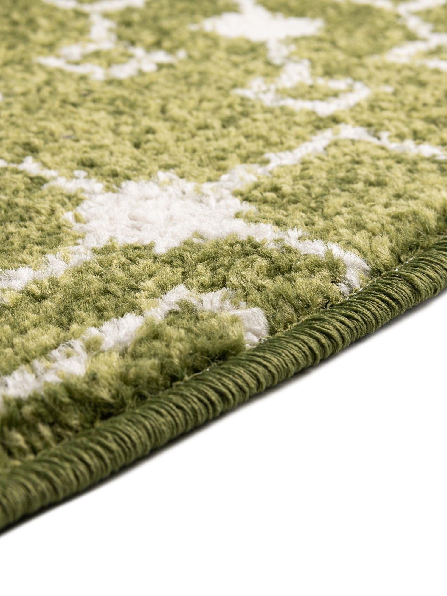 Green 6' 1 x 6' 1 Tribal Trellis Round Area Rug Geometric Southwestern Inspired Durable Carpet for Home Interior Design for Sale at Rug Engine