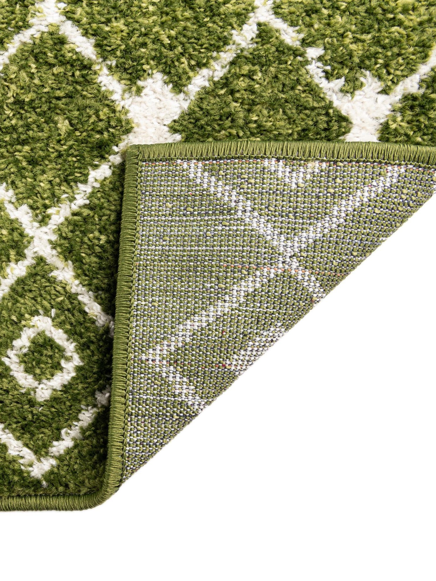 Green 2' x 6' 1 Tribal Trellis Runner Area Rug Geometric Southwestern Inspired Durable Carpet for Home Interior Design for Sale at Rug Engine