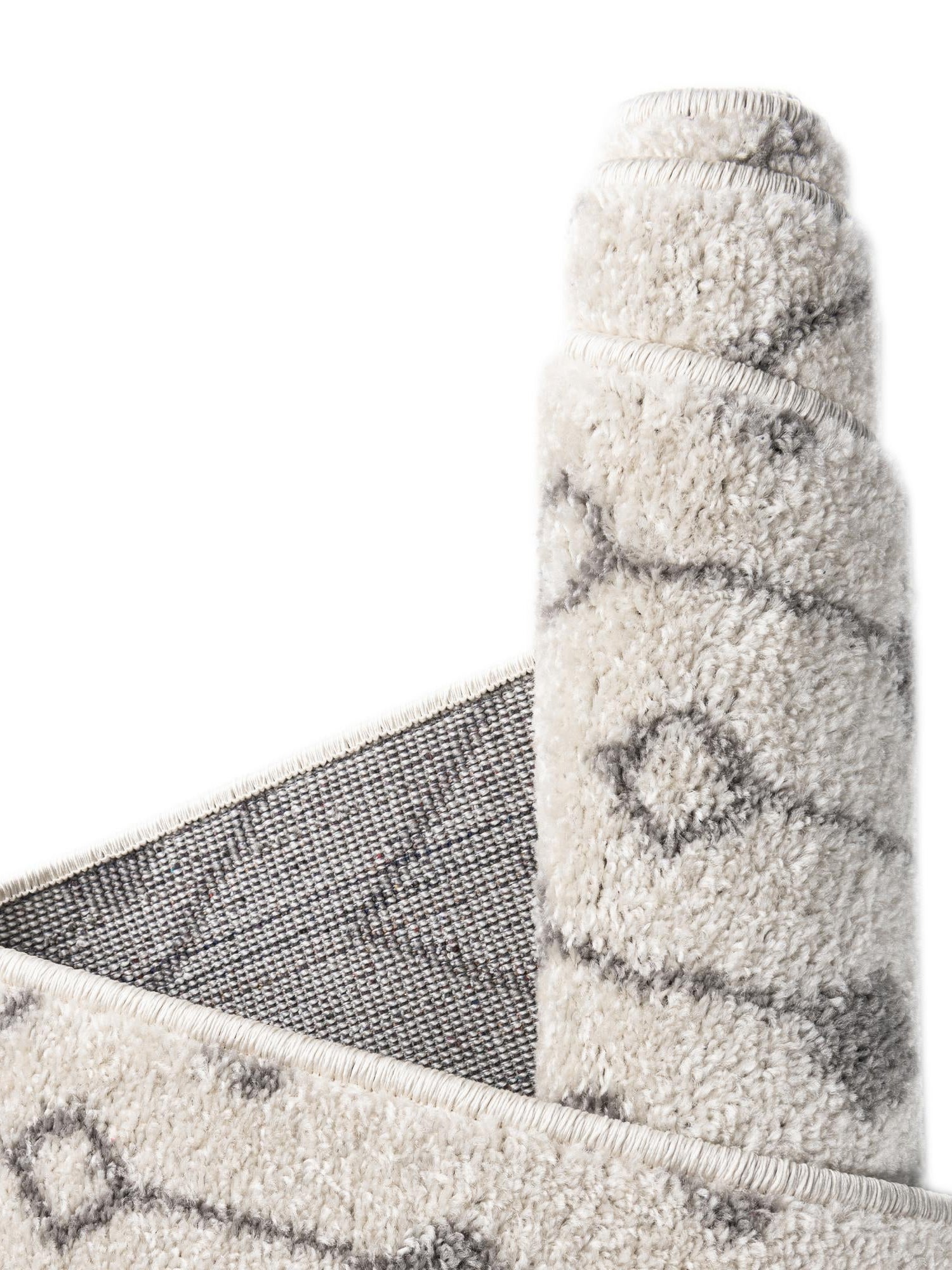 Ivory and Gray 4' 1 x 6' 1 Tribal Trellis Oval Area Rug Geometric Southwestern Inspired Durable Carpet for Home Interior Design for Sale at Rug Engine
