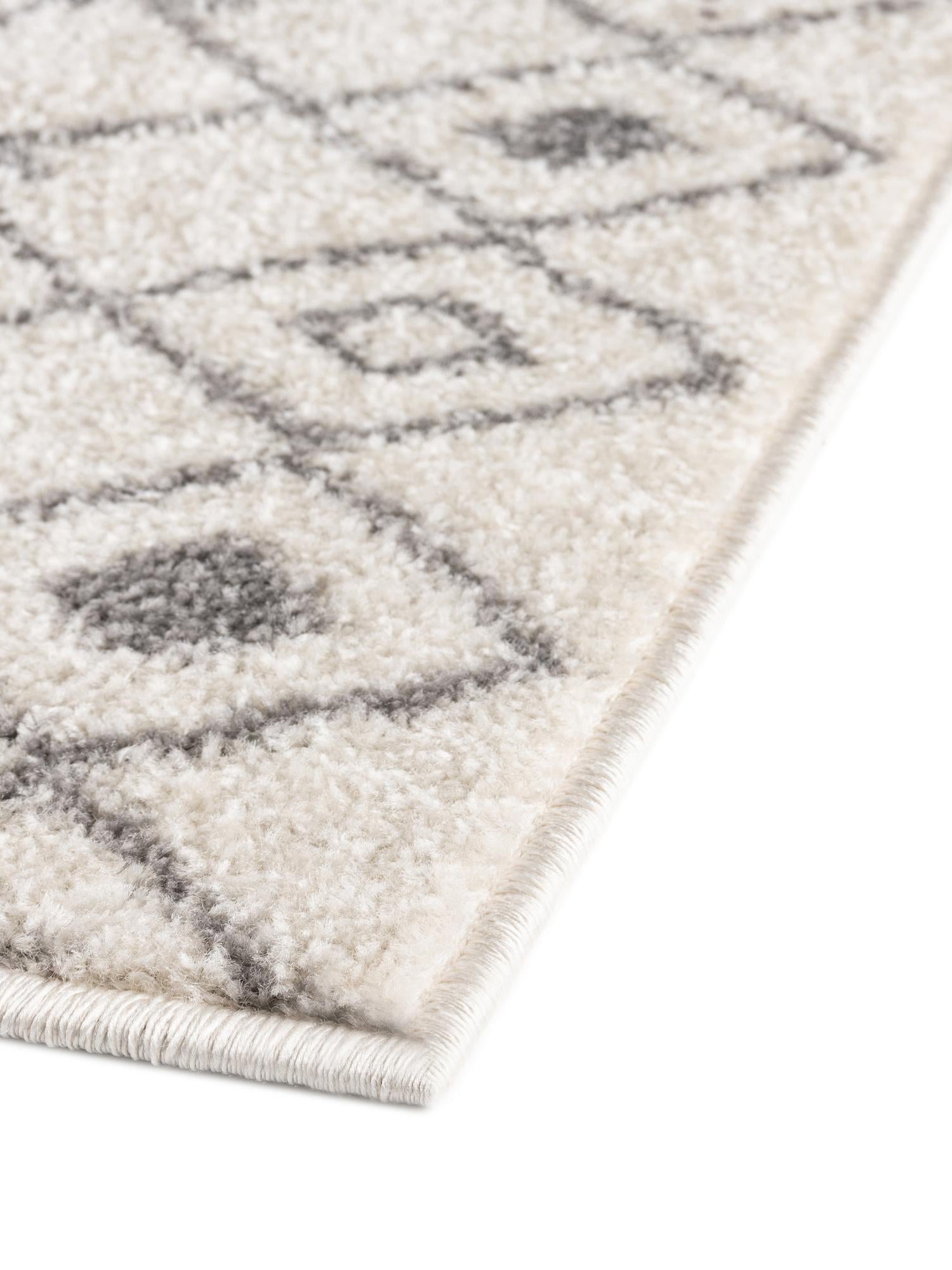 Ivory and Gray 5' 3 x 5' 3 Tribal Trellis Square Area Rug Geometric Southwestern Inspired Durable Carpet for Home Interior Design for Sale at Rug Engine