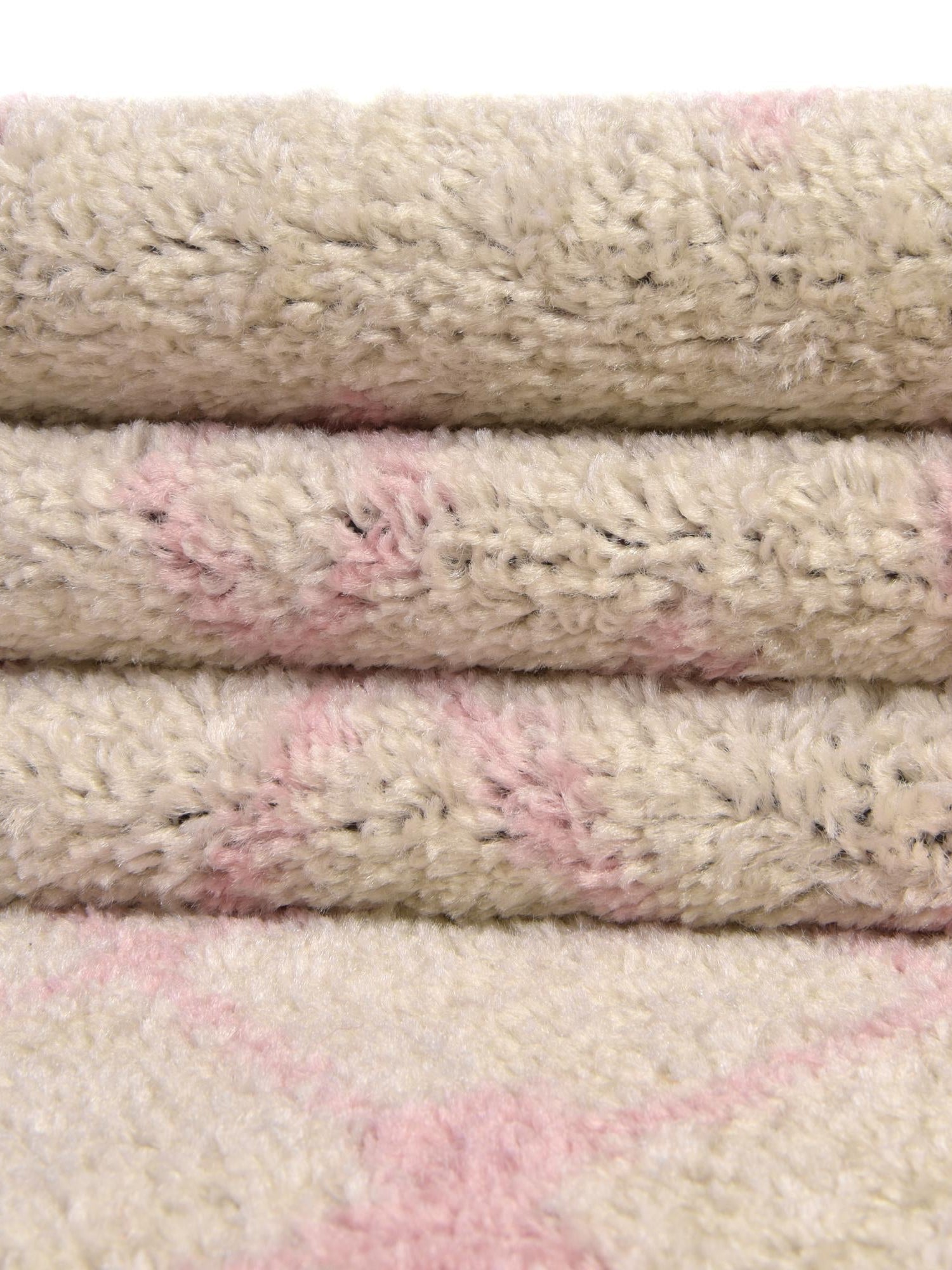 Ivory and Pink 2' 7 x 10' Tribal Trellis Runner Area Rug Geometric Southwestern Inspired Durable Carpet for Home Interior Design for Sale at Rug Engine