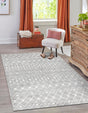 Gray 7' 10 x 10' Tribal Trellis Rectangle Area Rug Geometric Southwestern Inspired Durable Carpet for Home Interior Design for Sale at Rug Engine