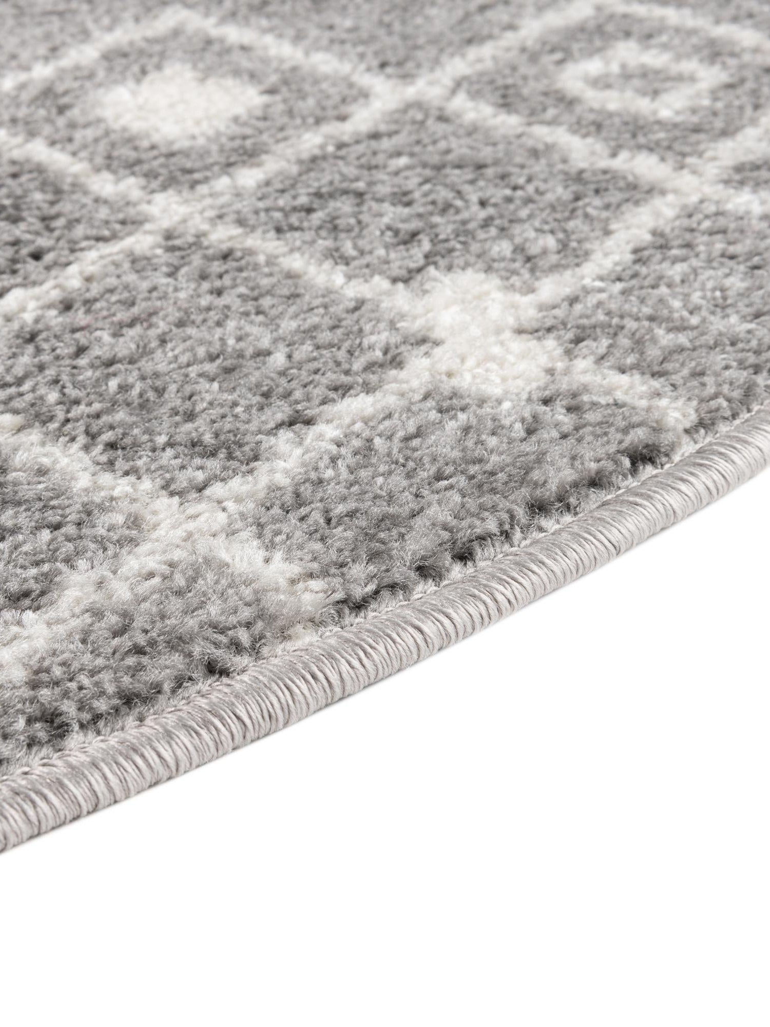 Gray 10' x 10' Tribal Trellis Round Area Rug Geometric Southwestern Inspired Durable Carpet for Home Interior Design for Sale at Rug Engine