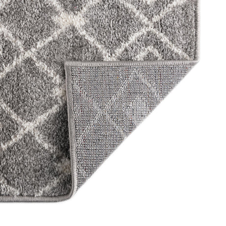 Gray 2' x 7' 1 Tribal Trellis Runner Area Rug Geometric Southwestern Inspired Durable Carpet for Home Interior Design for Sale at Rug Engine