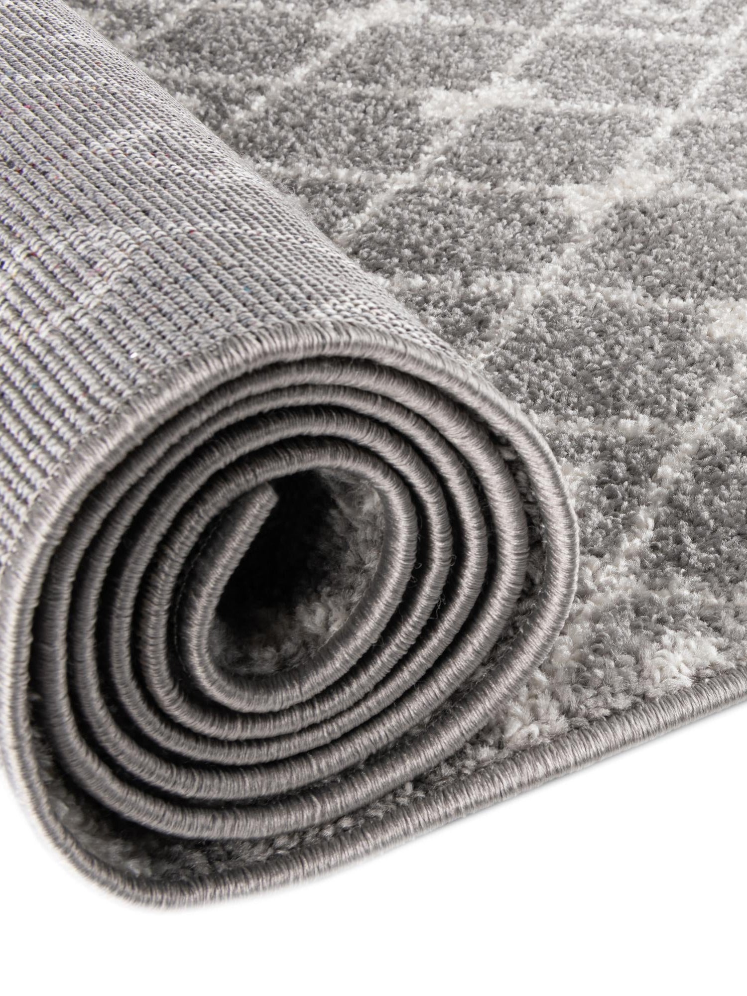 Gray 2' 7 x 12' Tribal Trellis Runner Area Rug Geometric Southwestern Inspired Durable Carpet for Home Interior Design for Sale at Rug Engine