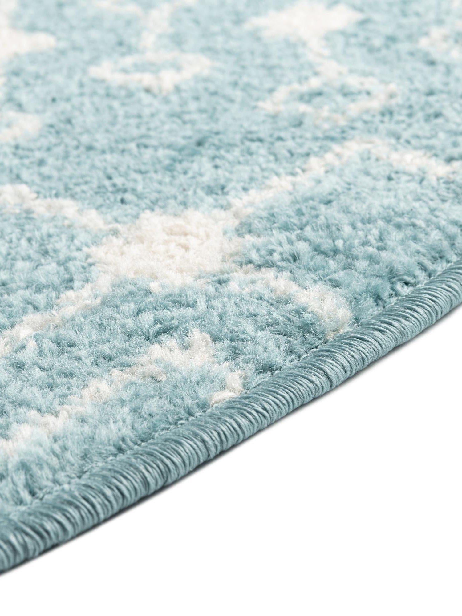 Aqua Blue 7' 10 x 10' Tribal Trellis Oval Area Rug Geometric Southwestern Inspired Durable Carpet for Home Interior Design for Sale at Rug Engine