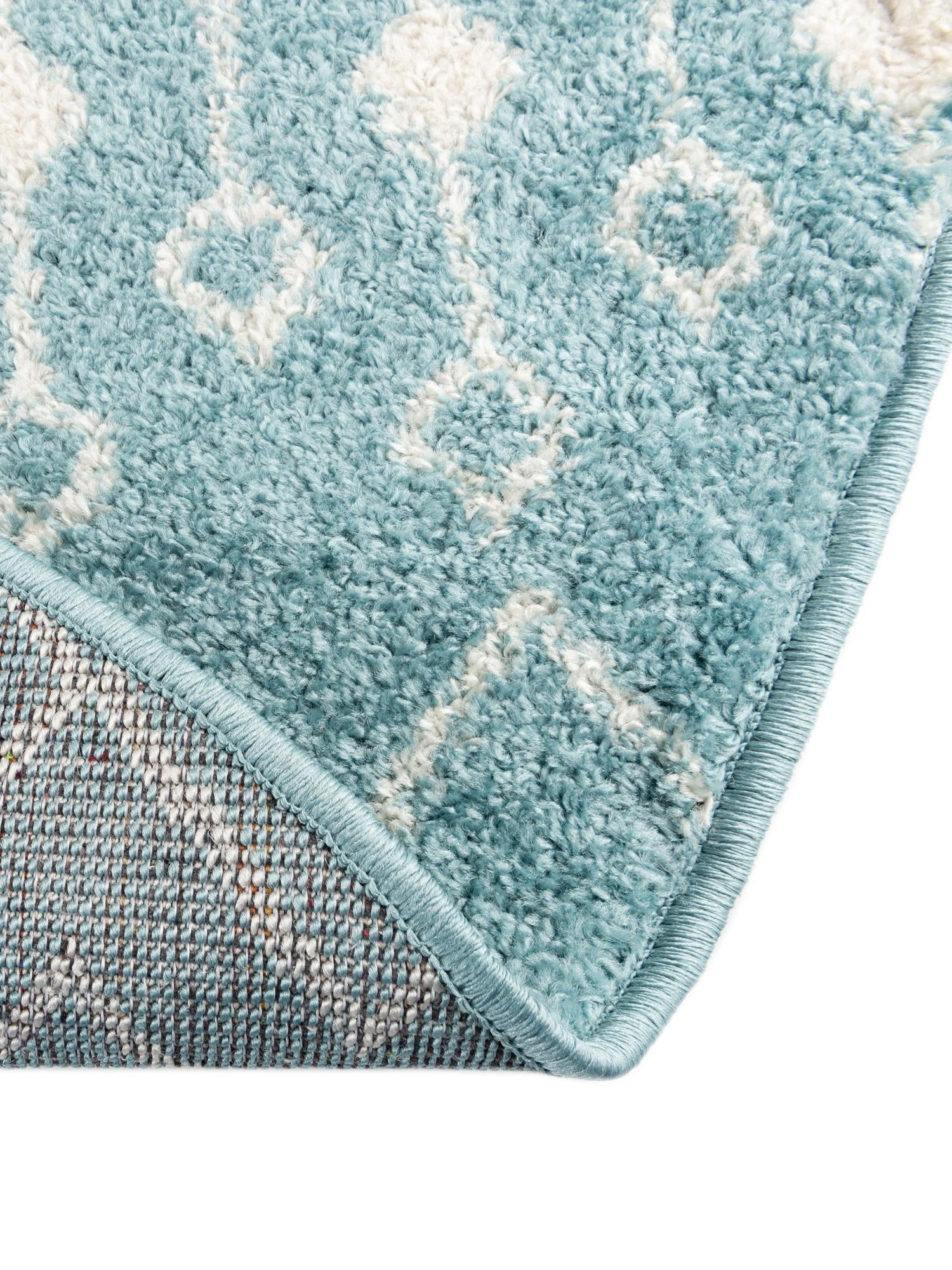 Aqua Blue 7' 10 x 10' Tribal Trellis Oval Area Rug Geometric Southwestern Inspired Durable Carpet for Home Interior Design for Sale at Rug Engine
