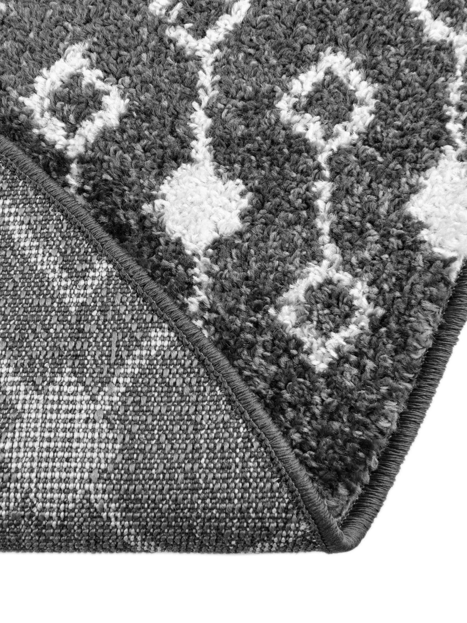 Dark Gray 3' 3 x 3' 3 Tribal Trellis Round Area Rug Geometric Southwestern Inspired Durable Carpet for Home Interior Design for Sale at Rug Engine