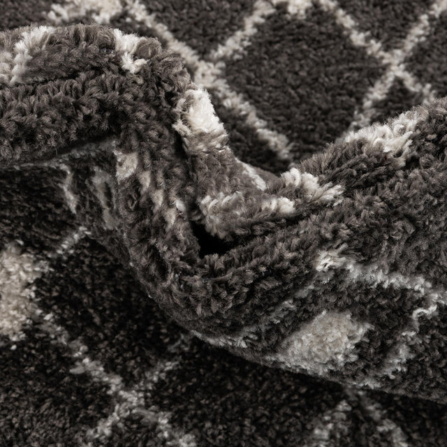 Dark Gray 3' 3 x 3' 3 Tribal Trellis Square Area Rug Geometric Southwestern Inspired Durable Carpet for Home Interior Design for Sale at Rug Engine