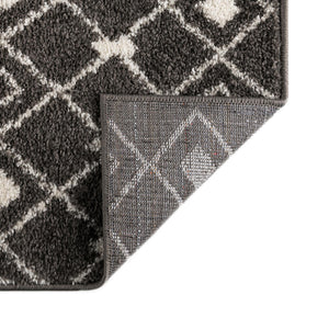 Dark Gray 3' 3 x 3' 3 Tribal Trellis Square Area Rug Geometric Southwestern Inspired Durable Carpet for Home Interior Design for Sale at Rug Engine
