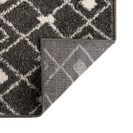 Dark Gray 7' 10 x 7' 10 Tribal Trellis Square Area Rug Geometric Southwestern Inspired Durable Carpet for Home Interior Design for Sale at Rug Engine