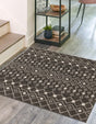 Dark Gray 6' x 6' Tribal Trellis Square Area Rug Geometric Southwestern Inspired Durable Carpet for Home Interior Design for Sale at Rug Engine