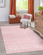 Pink 2' x 3' 1 Tribal Trellis Rectangle Area Rug Geometric Southwestern Inspired Durable Carpet for Home Interior Design for Sale at Rug Engine