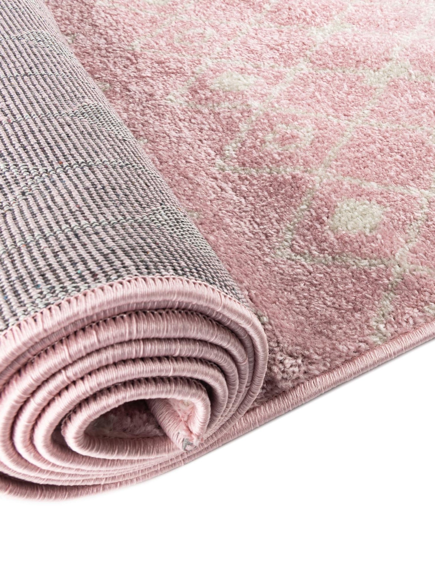 Pink 3' 1 x 3' 1 Tribal Trellis Square Area Rug Geometric Southwestern Inspired Durable Carpet for Home Interior Design for Sale at Rug Engine
