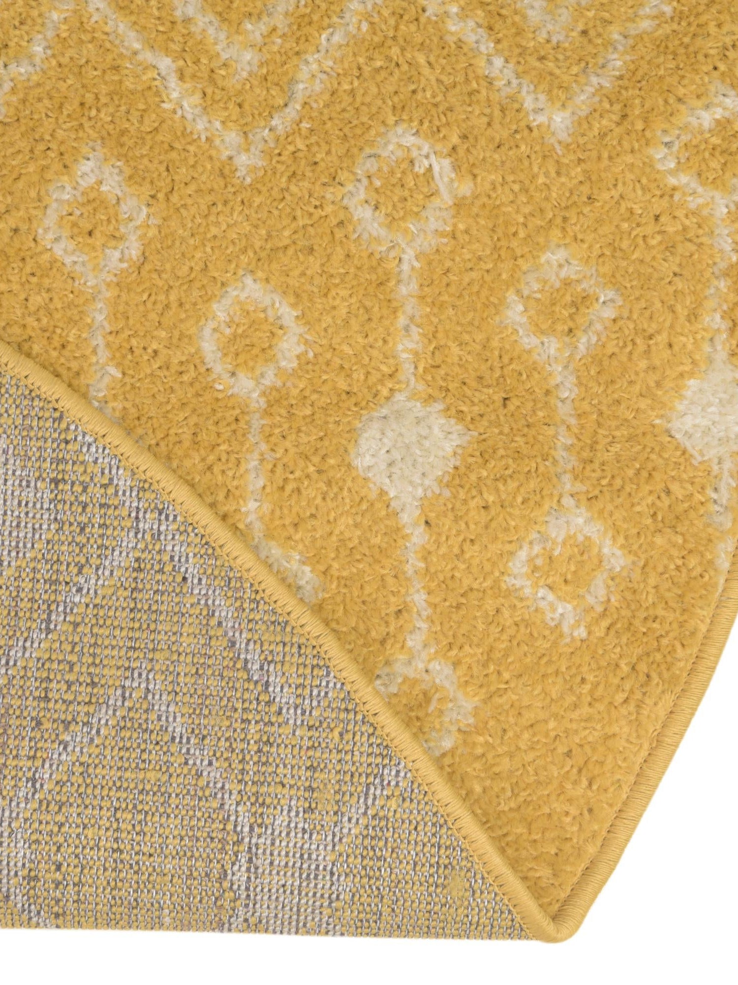 Yellow 6' x 6' Tribal Trellis Round Area Rug Geometric Southwestern Inspired Durable Carpet for Home Interior Design for Sale at Rug Engine