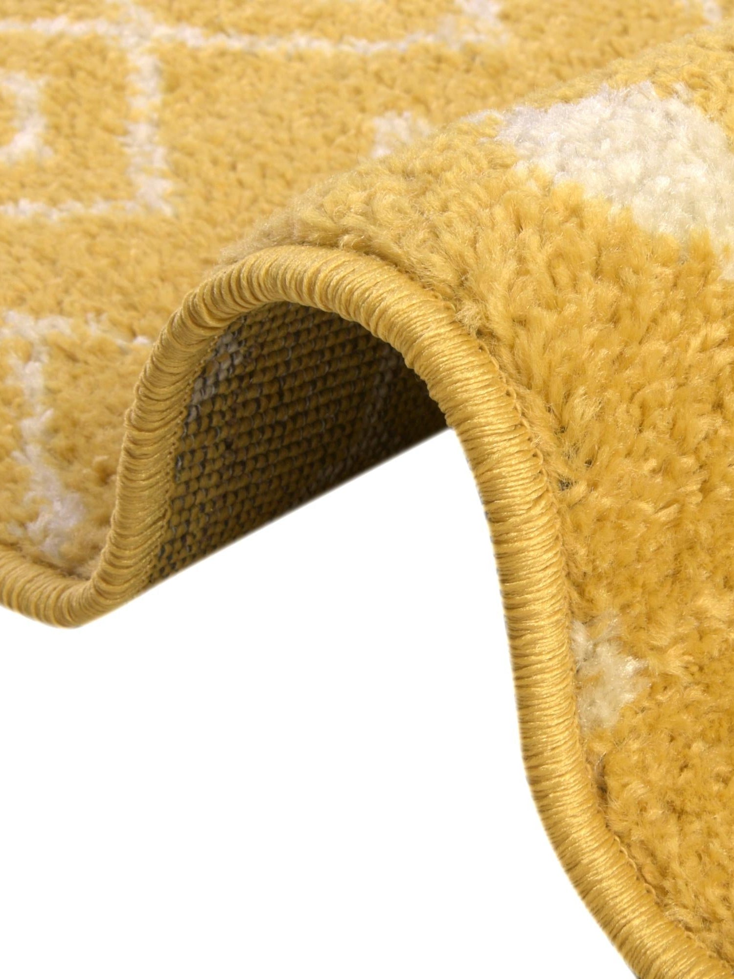Yellow 7' 10 x 7' 10 Tribal Trellis Round Area Rug Geometric Southwestern Inspired Durable Carpet for Home Interior Design for Sale at Rug Engine