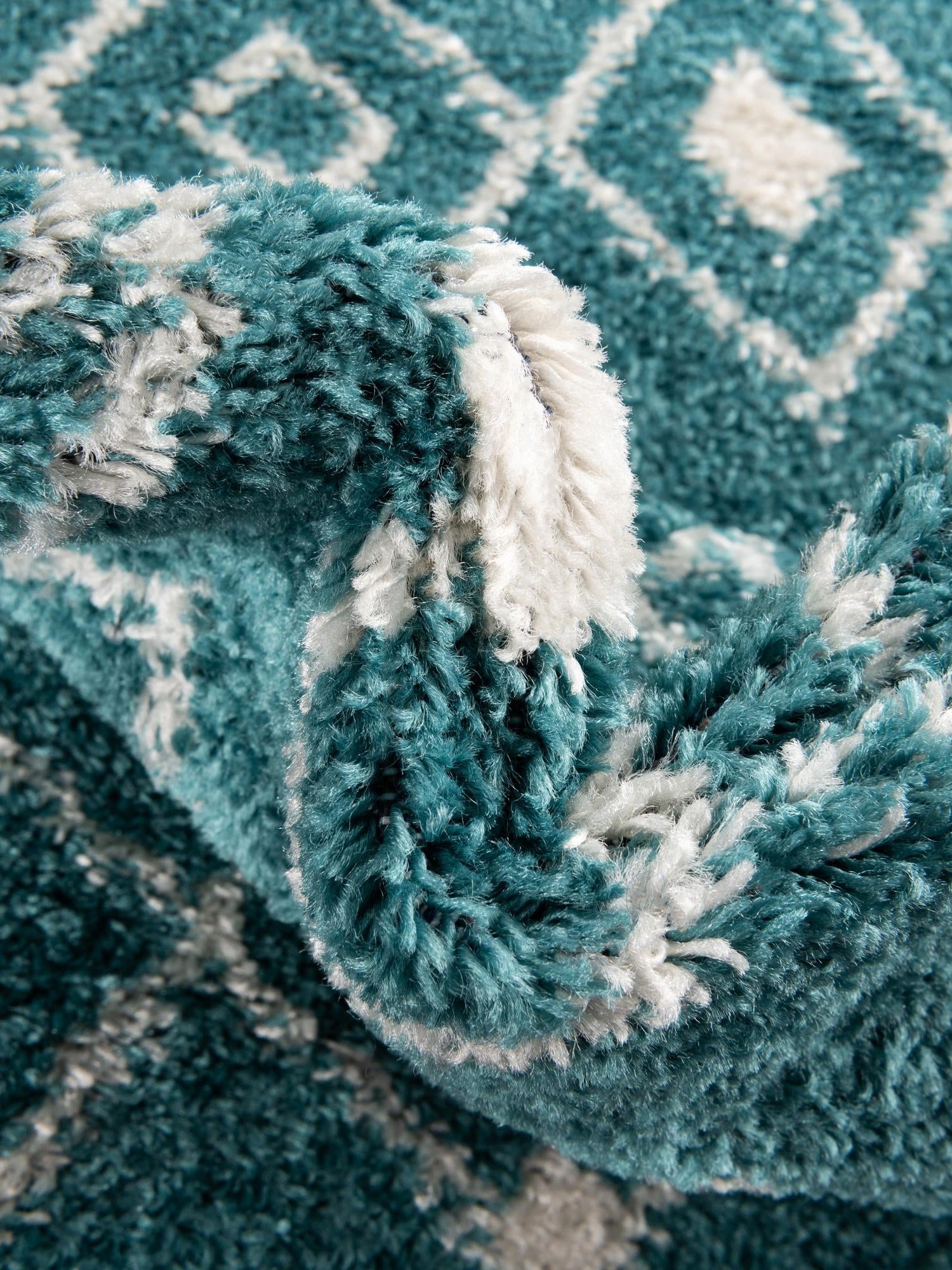 Turquoise 3' 3 x 3' 3 Tribal Trellis Round Area Rug Geometric Southwestern Inspired Durable Carpet for Home Interior Design for Sale at Rug Engine