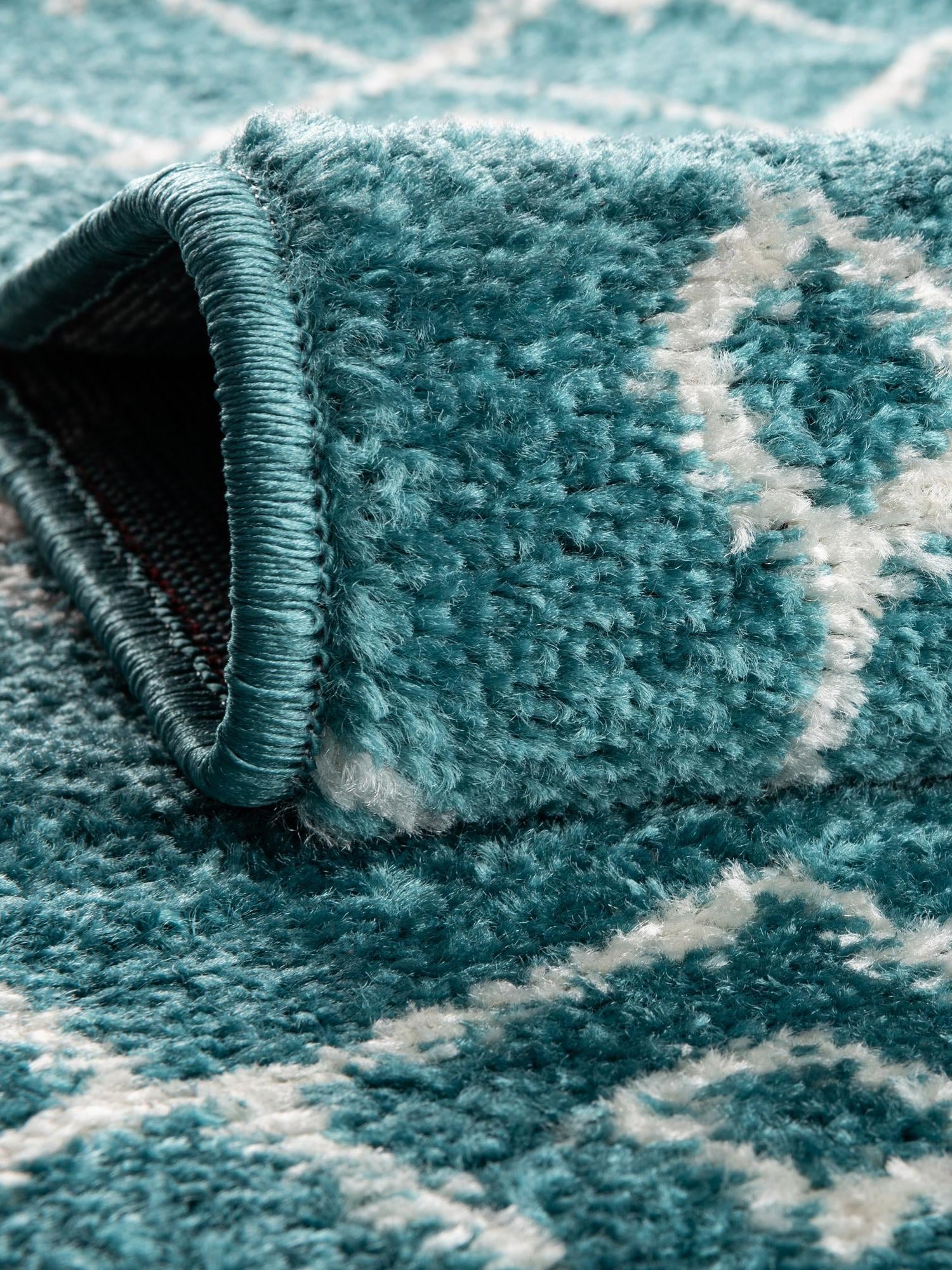 Turquoise 3' 3 x 3' 3 Tribal Trellis Square Area Rug Geometric Southwestern Inspired Durable Carpet for Home Interior Design for Sale at Rug Engine