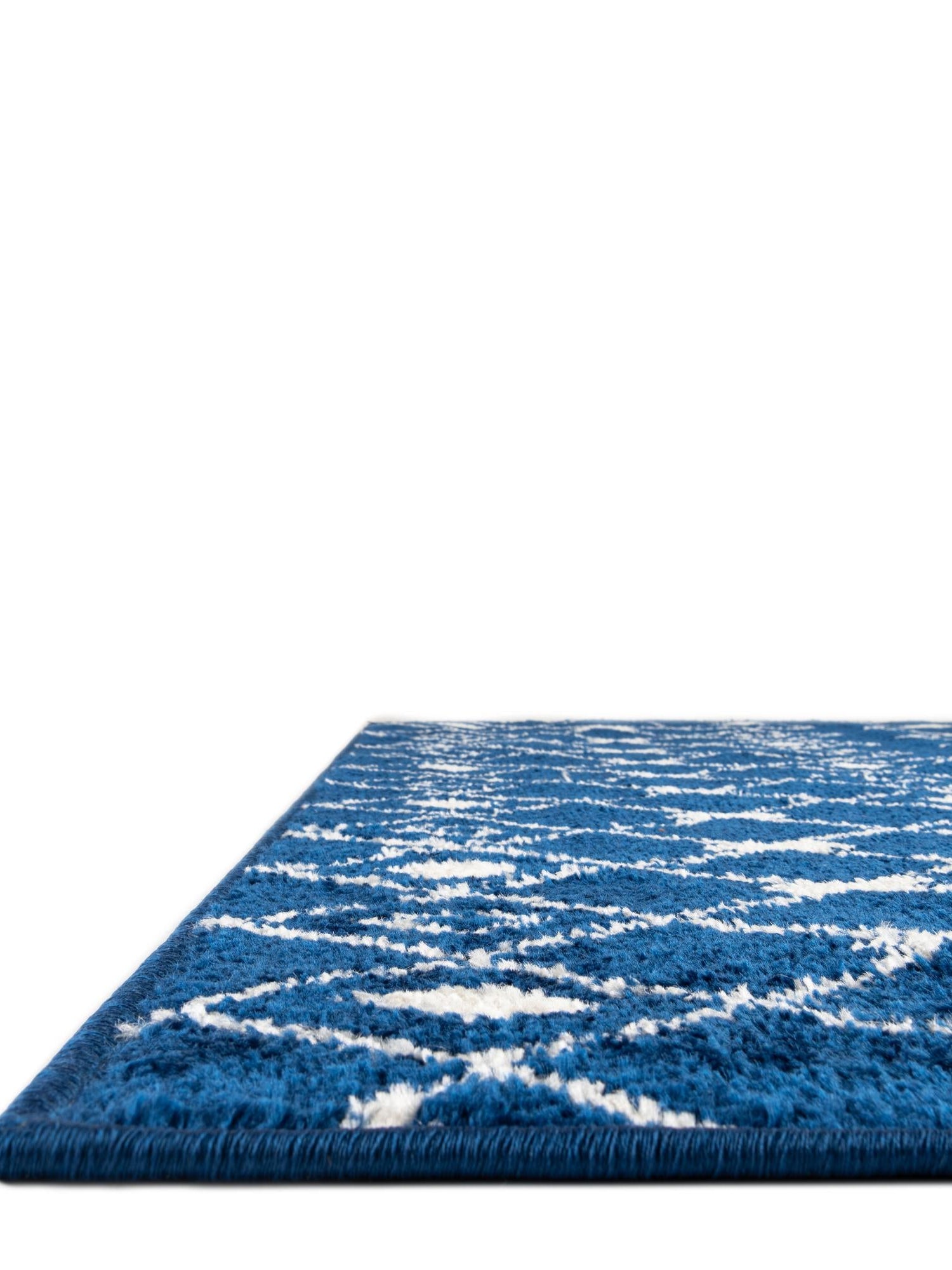 Navy and Teal 6' 1 x 6' 1 Tribal Trellis Square Area Rug Geometric Southwestern Inspired Durable Carpet for Home Interior Design for Sale at Rug Engine