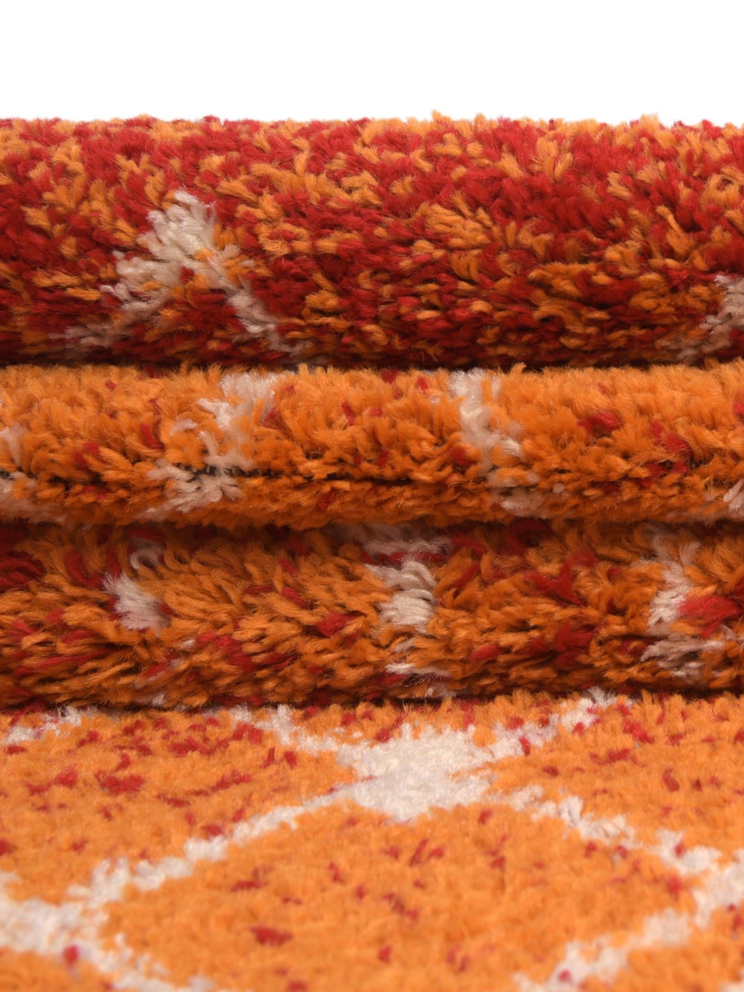 Orange and Red 3' 3 x 16' 5 Tribal Trellis Runner Area Rug Geometric Southwestern Inspired Durable Carpet for Home Interior Design for Sale at Rug Engine