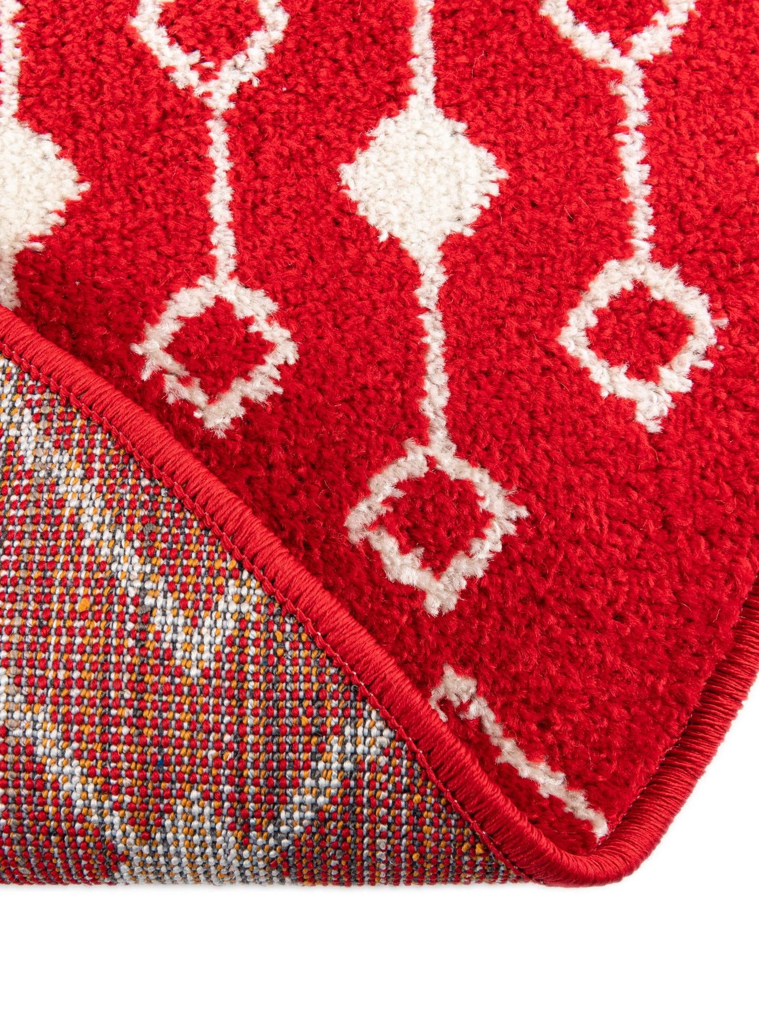 Burgundy Red 10' x 10' Tribal Trellis Round Area Rug Geometric Southwestern Inspired Durable Carpet for Home Interior Design for Sale at Rug Engine