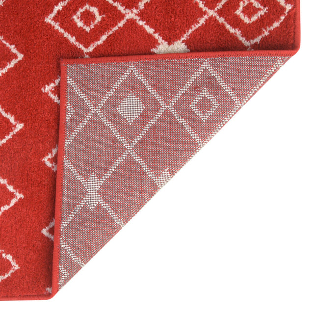 Burgundy Red 7' 10 x 7' 10 Tribal Trellis Square Area Rug Geometric Southwestern Inspired Durable Carpet for Home Interior Design for Sale at Rug Engine