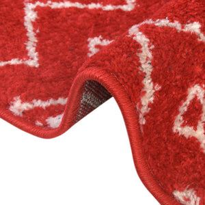 Burgundy Red 2' x 5' Tribal Trellis Runner Area Rug Geometric Southwestern Inspired Durable Carpet for Home Interior Design for Sale at Rug Engine