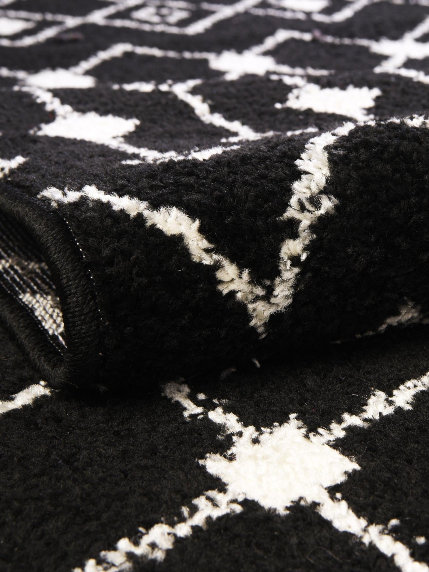 Black and White 10' 8 x 14' Tribal Trellis Rectangle Area Rug Geometric Southwestern Inspired Durable Carpet for Home Interior Design for Sale at Rug Engine